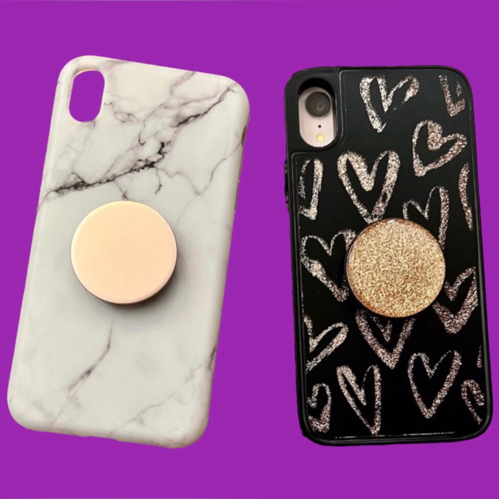 - iPHONE XR cases with Popsockets 🌸EUC 🌸